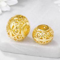 Hollow Brass Beads, Round, plated, DIY 18*23mm Approx 5mm 