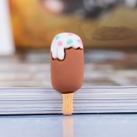 Hair Clip Cabochon Finding, Resin, with Plastic, Ice Cream, stoving varnish, DIY 11*26mm 