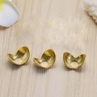 Brass Bead Cap, durable & Mini & DIY, golden yellow Approx 4mm 