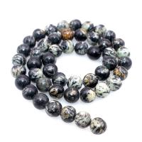 Natural Stone Beads, Round, polished, DIY black 