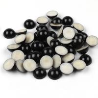 ABS Kunststoff Perlen Cabochon, Tragbar & nachhaltiges & Mini, schwarz, 18x8.59mm, verkauft von PC