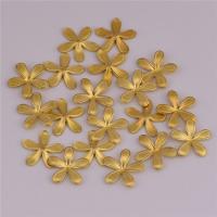 Messing Perlenkappe, Blume, DIY, originale Farbe, 10.5x0.5mm, 500PCs/Tasche, verkauft von Tasche