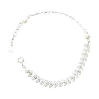 Sterling Silver Bracelets, 925 Sterling Silver, with 1.18inch extender chain, Feather, plated, oval chain & for woman, 5.6mm Approx 6.3 Inch 