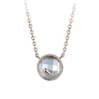 Sterling Silver Jewelry Necklace, 925 Sterling Silver, with Crystal, with 1.88inch extender chain, Mermaid tail, plated, oval chain & for woman Approx 16 Inch 