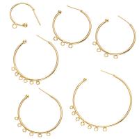 Brass Hoop Earring Components, gold color plated metallic color plated, 17mm,31mm,33mm,38mm,49mm Approx 1.5mm 