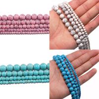 Perles en Turquoise naturelle, Rond, poli, DIY & normes différentes pour le choix, plus de couleurs à choisir, 4-12mm, Vendu par brin