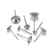 Stainless Steel Earring Stud Component, plated, DIY 4-8mm 