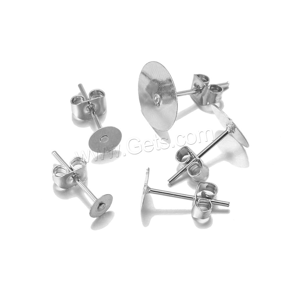 Iron Earring Stud Component, plated, DIY & different size for choice, more colors for choice, Sold By Set