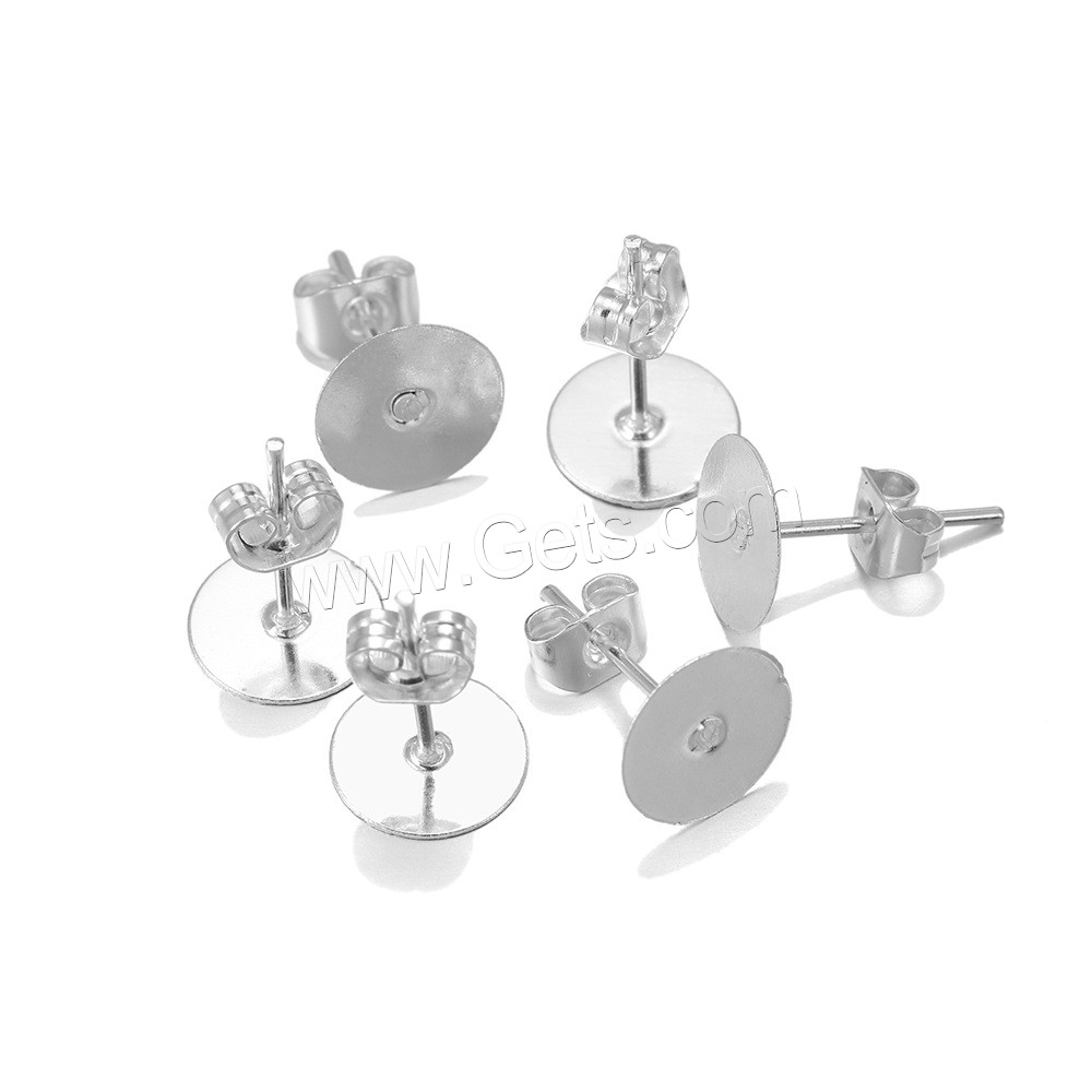 Iron Earring Stud Component, plated, DIY & different size for choice, more colors for choice, Sold By Set
