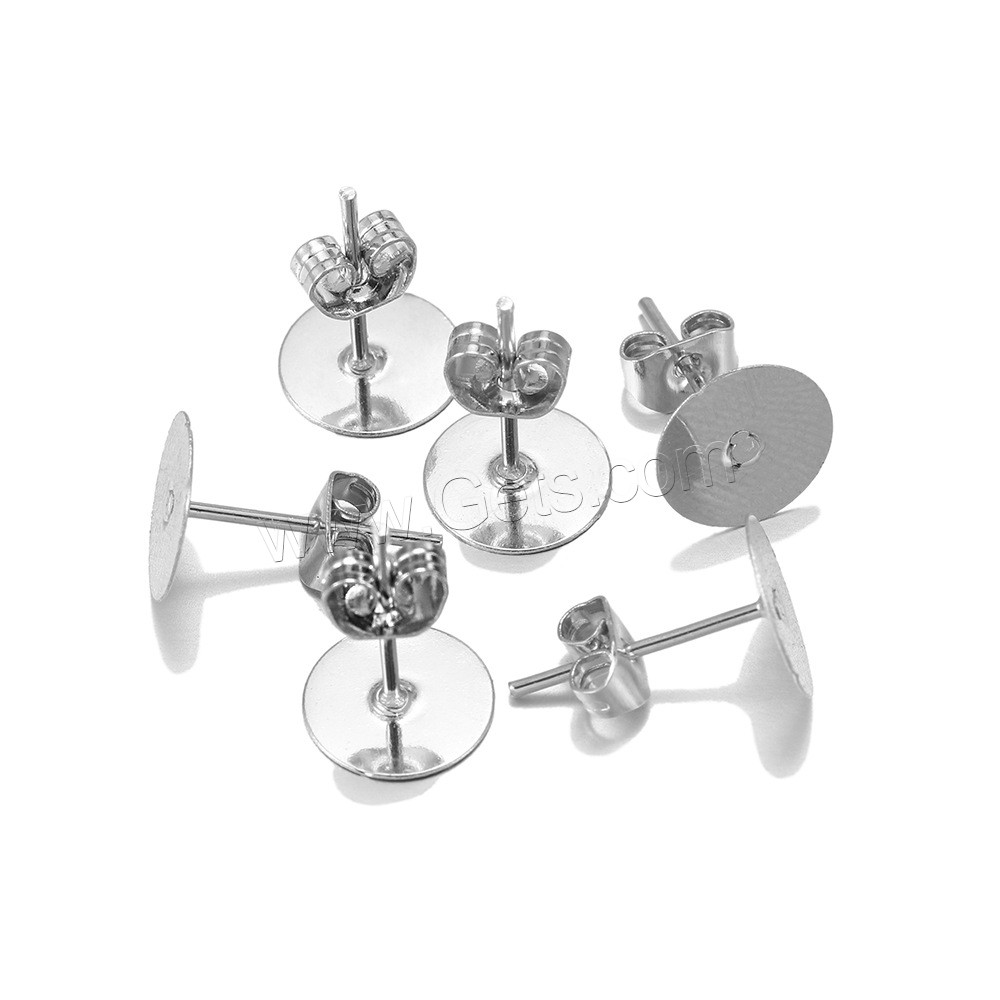 Eisen Ohrring Stecker, plattiert, DIY & verschiedene Größen vorhanden, keine, verkauft von setzen