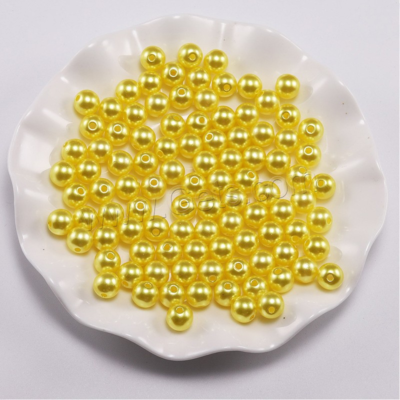 ABS perla de los granos de plástico, Perlas de plástico ABS, Esférico, Bricolaje & diverso tamaño para la opción, más colores para la opción, Vendido por Bolsa