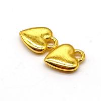 Zinc Alloy Heart Pendants, gold color plated, DIY 