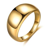 Titanium Steel Finger Ring, plated, Unisex golden, 10mm 