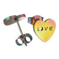 Stainless Steel Stud Earring, Heart, fashion jewelry & for woman 