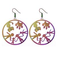 Stainless Steel Drop Earring, plated, for woman 