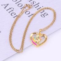 Rhinestone Zinc Alloy Necklace, Heart, plated, for woman & with rhinestone & hollow Approx 19.68 Inch 
