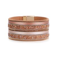 PU Leather Cord Bracelets, fashion jewelry & for woman 