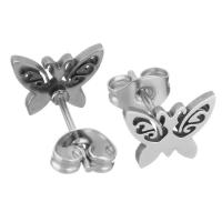 Stainless Steel Stud Earring Set, Butterfly, fashion jewelry & for woman 