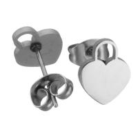 Stainless Steel Stud Earring Set, Heart, fashion jewelry & for woman 