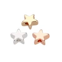 Brass Jewelry Beads, Star, plated, DIY 8mm Approx 1.8mm 