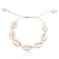 Seashell Bracelets, Shell, adjustable & for woman, white, 20mm Approx 12.6 Inch 