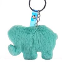 Zinc Alloy Key Clasp, Plush, with Zinc Alloy, Elephant, portable & for woman 