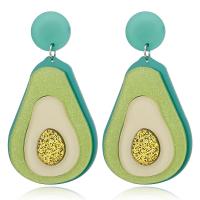 Boucle d'oreille de goutte acrylique, Avocat, durable & pour femme, plus de couleurs à choisir Vendu par paire
