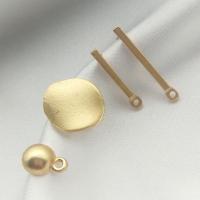Zinc Alloy Earring Post Component, plated, durable & for woman, gold 