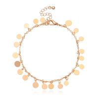 Zinc Alloy Anklet, plated, durable & three pieces & for woman 
