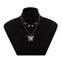 Fashion Multi Layer Necklace, Zinc Alloy, plated, durable & for woman 