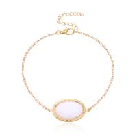 Zinc Alloy Anklet, with 2inch extender chain, Oval, plated, twist oval chain & for woman 30mm Approx 8.7 Inch 
