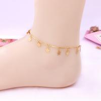 Zinc Alloy Anklet, with 2inch extender chain, Star, plated, bar chain & for woman 7mm Approx 8.7 Inch 