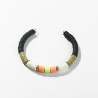 argile de polymère bracelet manchette, bijoux de mode, plus de couleurs à choisir, 6mm, Vendu par brin