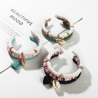 argile de polymère bracelet manchette, Double couche & bijoux de mode, plus de couleurs à choisir, 6mm, Vendu par brin