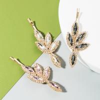 Hair Slide, Zinc Alloy, plated, fashion jewelry & for woman & with rhinestone nickel, lead & cadmium free 
