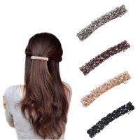 Hair Barrettes, Zinc Alloy, with Crystal, plated, fashion jewelry & for woman nickel, lead & cadmium free 
