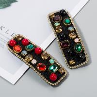 Hair Snap Clips, Cloth, fashion jewelry & for woman & with rhinestone 
