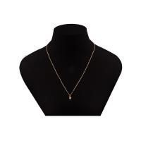 Rhinestone Zinc Alloy Necklace, plated, for woman & with rhinestone .44 Inch 