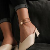 Zinc Alloy Anklet, plated, three pieces & for woman 