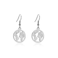 Zinc Alloy Drop Earring, Round, plated, for woman 38mm 