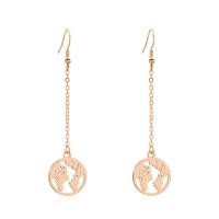 Zinc Alloy Drop Earring, Round, plated, for woman 72mm 