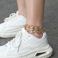 Zinc Alloy Anklet, plated, 2 pieces & for woman 