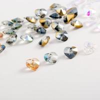 joyas de colgante de cristal de corazón, para mujer & facetas, más colores para la opción, 10mm, 50PCs/Bolsa, Vendido por Bolsa