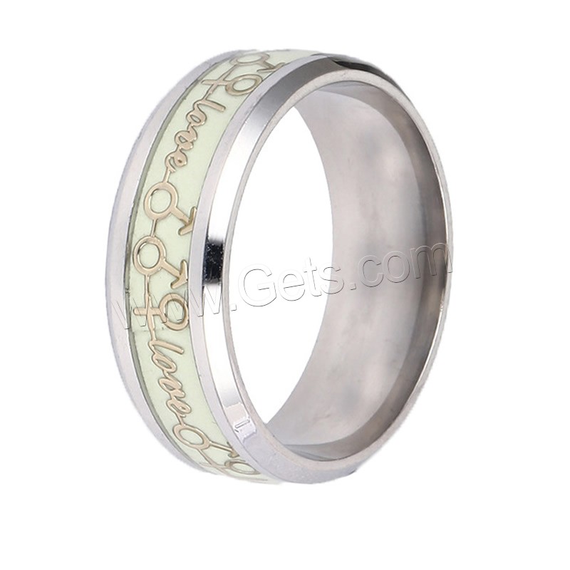Stainless Steel Finger Ring, Donut, gold color plated, different size for choice & luminated, metallic color plated, Sold By PC