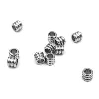 Stainless Steel Spacer Bead, plated, durable silver color 