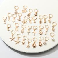 Huggie Hoop Drop Ohrringe, Zinklegierung, goldfarben plattiert, verschiedene Stile für Wahl & für Frau, keine, verkauft von Paar