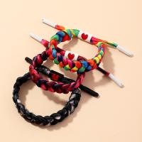 cordon de polyester Bracelet cordon, papillon, bracelet tressé & unisexe & lumineux & émail, plus de couleurs à choisir Environ 9.5 pouce, Vendu par brin