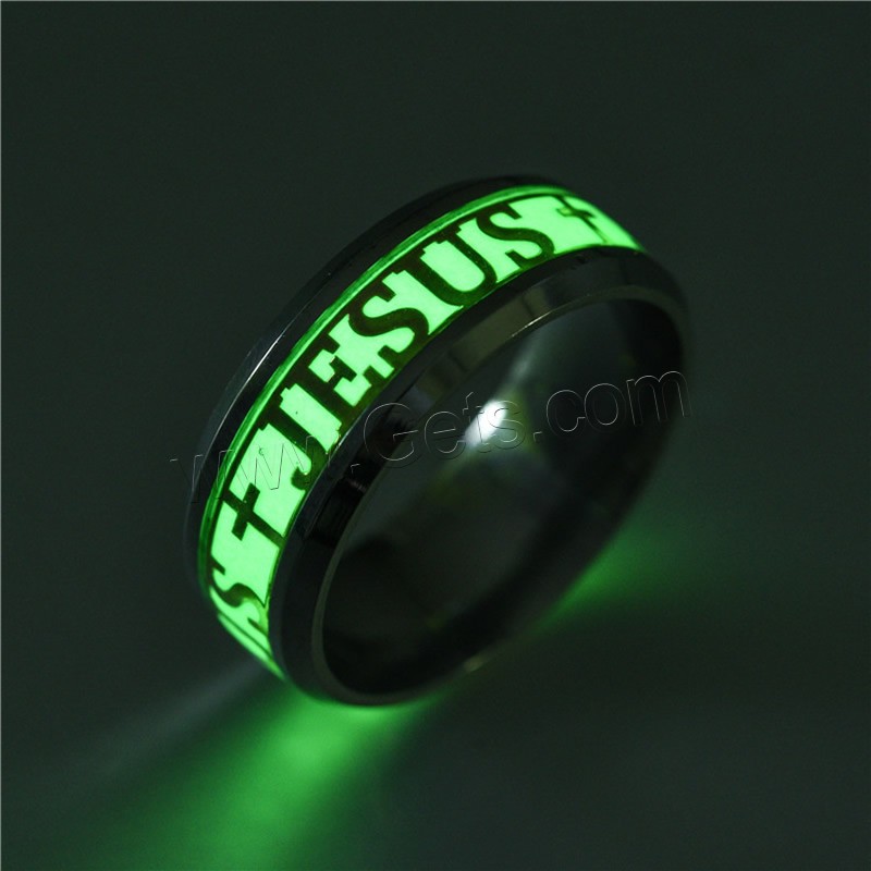 Titanium Steel Finger Ring, Donut, Unisex & different size for choice & luminated, more colors for choice, Sold By PC