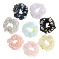 Hair Scrunchies, Lace, with Plastic Pearl, fashion jewelry & for woman 