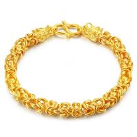 Brass Bracelet, gold color plated, for man .66 Inch 